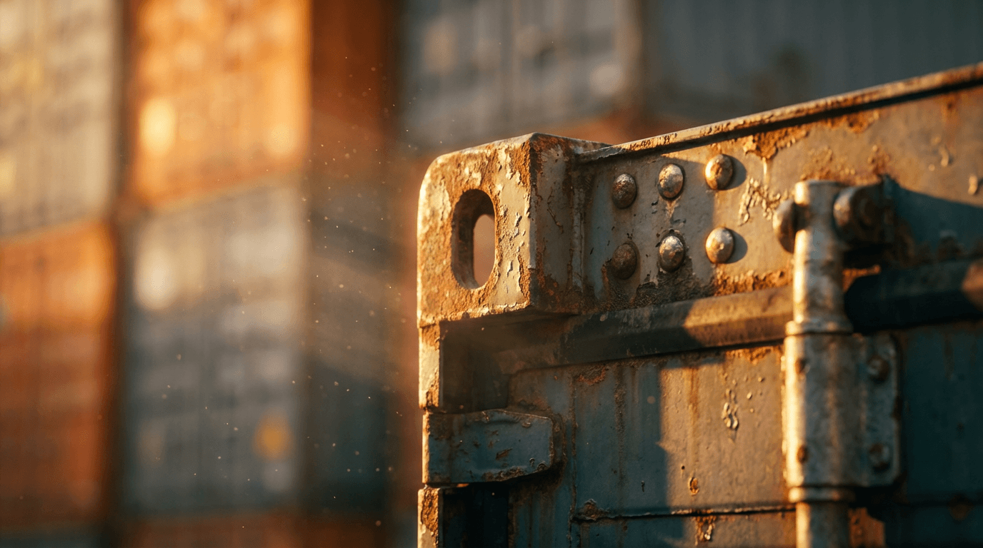 Corrugated metal warehouse loading dock